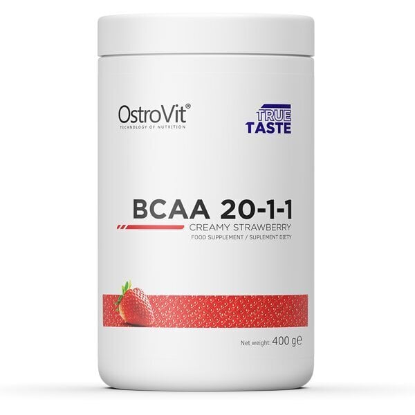 Aminorūgštys OstroVit BCAA 20-1-1 Braskinis, 400 g kaina ir informacija | Aminorūgštys | pigu.lt