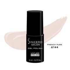 Гель-лак для ногтей «Sincero Salon», 6 мл, FRENCH PURE, 6144 цена и информация | Лаки, укрепители для ногтей | pigu.lt