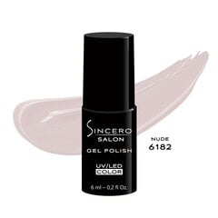 Gelinis nagų lakas "Sincero Salon", 6 ml, NUDE, 6182 kaina ir informacija | Nagų lakai, stiprintojai | pigu.lt