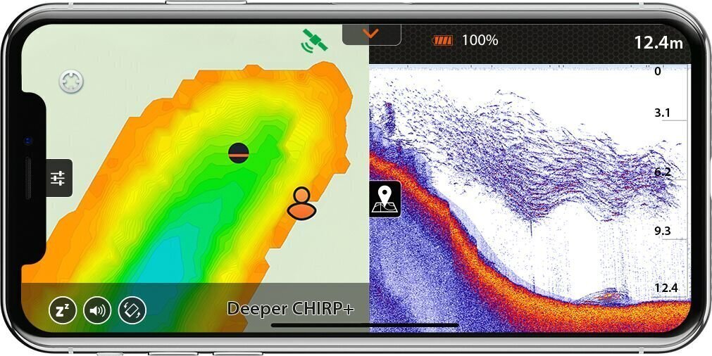 Sonaras Deeper Smart Sonar CHIRP+ su Wi-Fi ir GPS, su 3 spinduliais, Kalėdinis įpakavimas цена и информация | Išmanioji technika ir priedai | pigu.lt