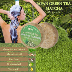 Тонизирующий твердый шампунь JAPAN GREEN TEA MATCHA Saules Fabrika, 60 г цена и информация | Saules fabrika Для ухода за волосами | pigu.lt