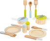 13 dalių žaislinių medinių indų rinkinys Cookware kaina ir informacija | Lavinamieji žaislai | pigu.lt
