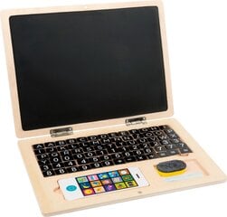 Medinis nešiojamasis kompiuteris su magnetine lenta kaina ir informacija | Lavinamieji žaislai | pigu.lt