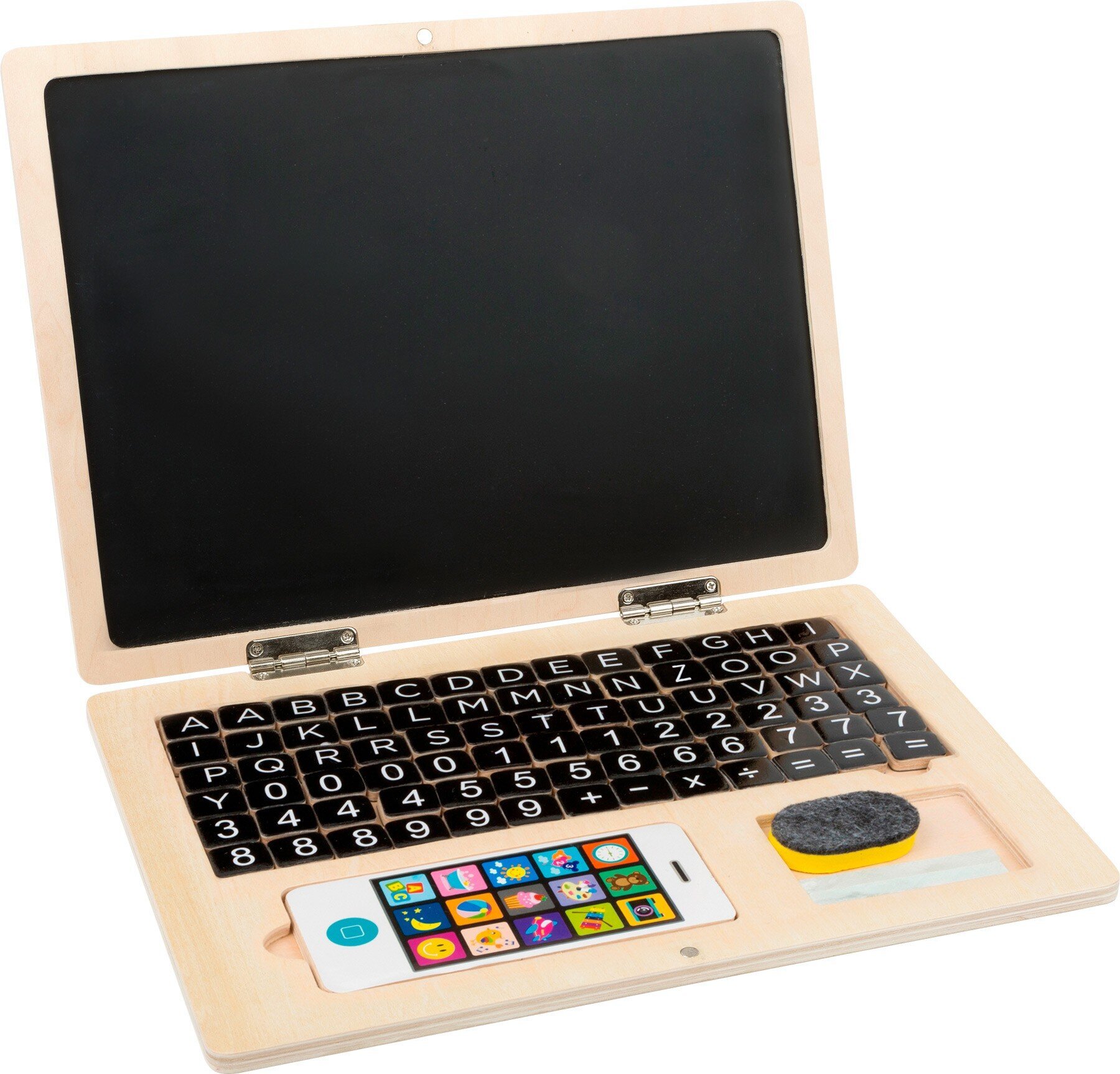Žaislinis medinis nešiojamas kompiuteris Laptop kaina | pigu.lt