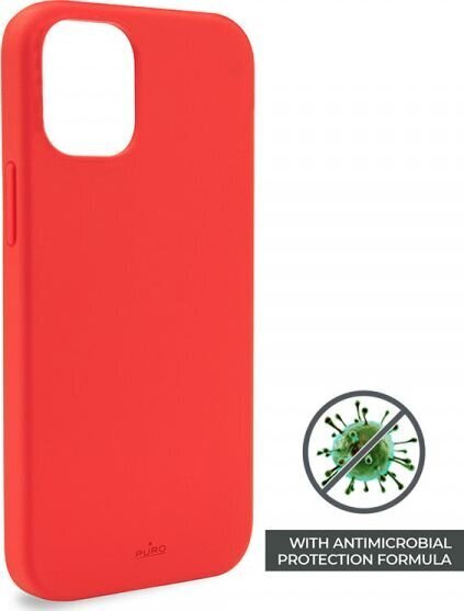 Puro dėklas skirtas iPhone 12/12 Pro, raudonas kaina ir informacija | Telefono dėklai | pigu.lt