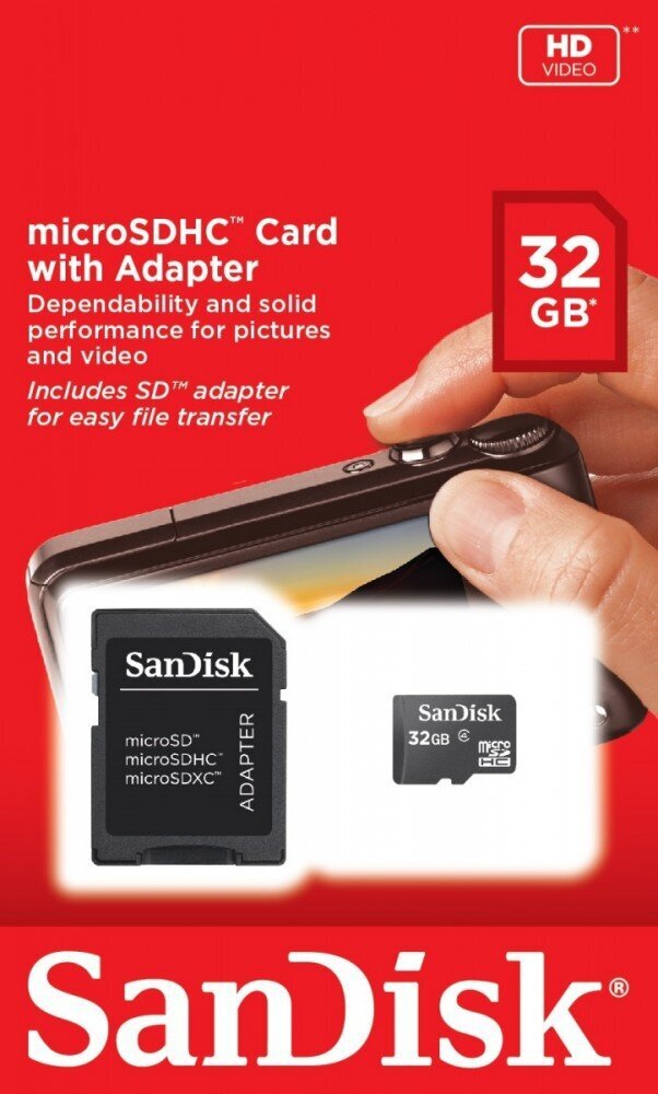 SanDisk microSDHC 32 GB kaina ir informacija | USB laikmenos | pigu.lt