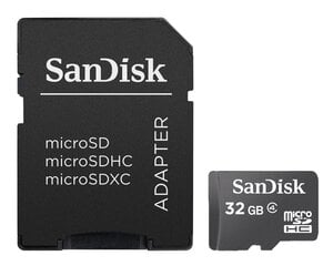 SanDisk MicroSDHC 32GB kaina ir informacija | Atminties kortelės fotoaparatams, kameroms | pigu.lt