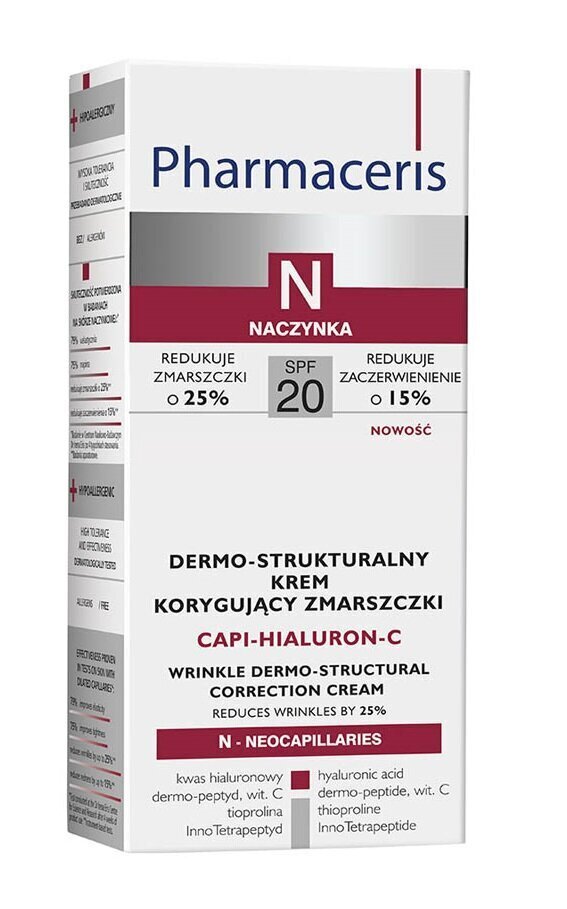 Veido kremas Pharmaceris N Capi Hialuron C, SPF20, 50 ml цена и информация | Veido kremai | pigu.lt