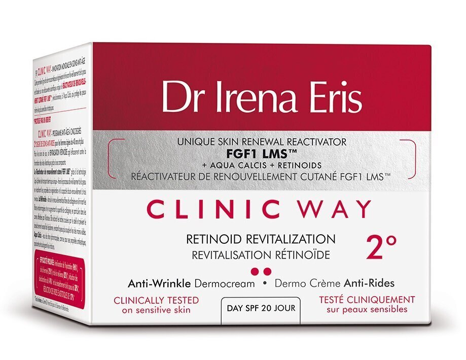 Dieninis kremas su retinoidais Dr Irena Eris Clinic Way Nr.2, SPF20, 50 ml цена и информация | Veido kremai | pigu.lt