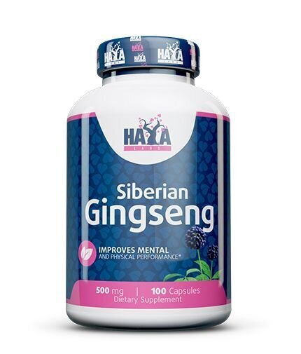 Maisto papildas Haya Labs Siberian Gingseng (ženšenis) 100 kaps. kaina ir informacija | Vitaminai, maisto papildai, preparatai imunitetui | pigu.lt