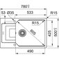 Akmens masės plautuvė Franke Urban, UBG 611-78 XL, Onyx kaina ir informacija | Virtuvinės plautuvės | pigu.lt