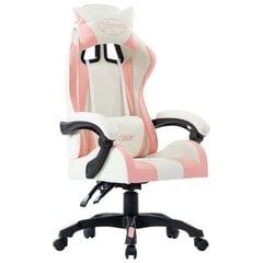 vidaXL Žaidimų kėdė, rožinės spalvos, dirbtinė oda kaina ir informacija | Biuro kėdės | pigu.lt