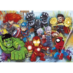 Головоломка Clementoni Super Color 4-in-1 Superhero Adventures 160 д. цена и информация | Пазлы | pigu.lt