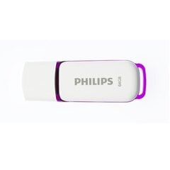 PHILIPS USB 2.0 USB ATMINTINĖ SNOW EDITION (VIOLETAS) 64GB kaina ir informacija | USB laikmenos | pigu.lt