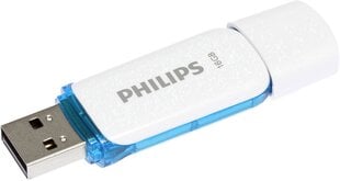 USB флешка Philips 16 GB USB 2.0 Snow Edition, белая/синяя цена и информация | USB накопители | pigu.lt