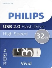 Philips Vivid USB 2.0 32GB kaina ir informacija | USB laikmenos | pigu.lt