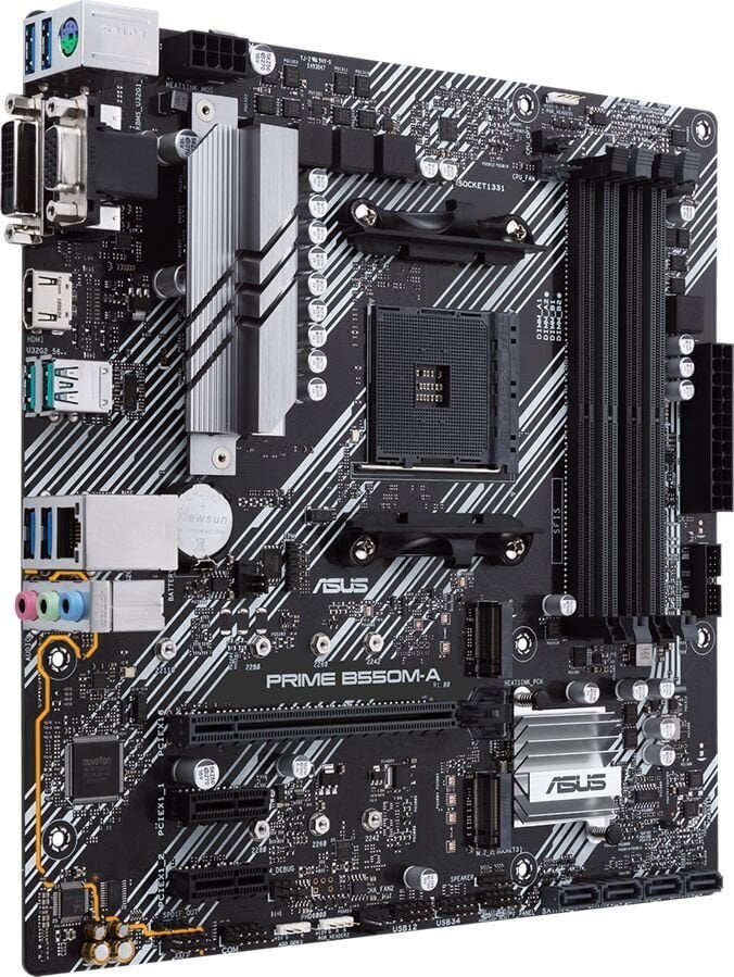 Asus PRIME B550M-A/CSM, Micro ATX, AM4, DDR4 (90MB14I0-M0EAYC) kaina ir informacija | Pagrindinės plokštės | pigu.lt