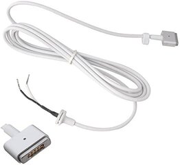 Кабель питания Apple Magsafe 2 DC для Mcbook AIR/PRO, Т-образный, 1,7 м, белый цена и информация | Кабели и провода | pigu.lt