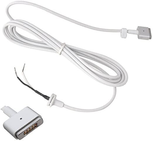 Maitinimo kabelis Apple Magsafe 2 DC, skirtas Mcbook AIR/PRO nešiojamiems kompiuteriams, „T“ formos, 1.7m, baltas цена и информация | Kabeliai ir laidai | pigu.lt