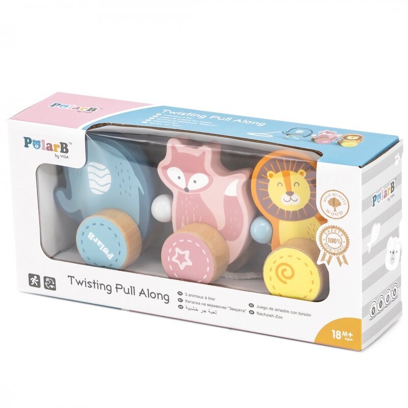 Medinis stumdomas žaislas su gyvūnėliais PolarB Viga kaina ir informacija | Žaislai kūdikiams | pigu.lt