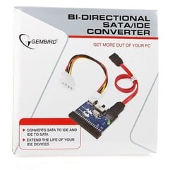 Двунаправленный конвертер Gembird SATA/IDE цена и информация | Адаптеры, USB-разветвители | pigu.lt