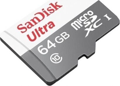 SanDisk Ultra Light Micro SDHC + SD Adapteris 64GB 100MB/s Class 10 kaina ir informacija | Atminties kortelės fotoaparatams, kameroms | pigu.lt