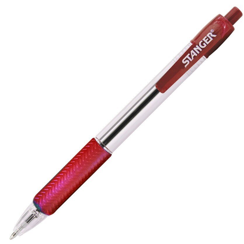 Automatinis rašiklis Stanger Softgrip, 1 mm, raudonas kaina ir informacija | Rašymo priemonės | pigu.lt