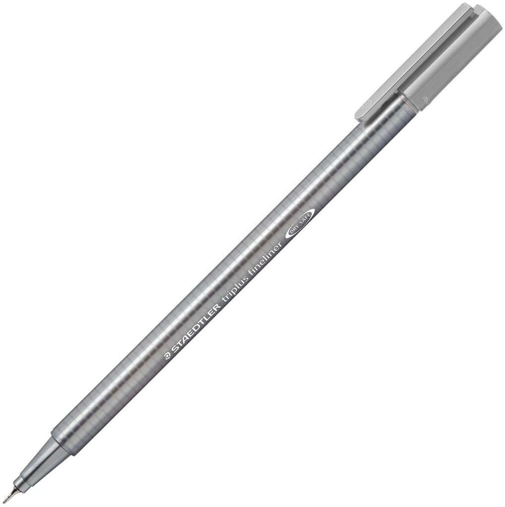 Rašiklis Staedtler Triplus Fineliner, 0.3 mm, šviesiai pilkas kaina ir informacija | Rašymo priemonės | pigu.lt