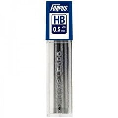 Графитовые стержни для автоматических карандашей Forpus, 0,5 мм (HB), 12 шт. цена и информация | Письменные принадлежности | pigu.lt