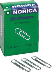 Cinkuotos sąvaržėlės Alco Norica, 32 mm, 100 vnt. цена и информация | Kanceliarinės prekės | pigu.lt