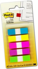 Индексы клейкие Post-It 11,9х43,2 мм, 5 х 20 шт. цена и информация | Kanceliarinės prekės | pigu.lt