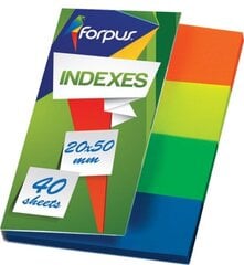 Клейкие индексы Forpus 20x50 мм, 4 x 40 шт. цена и информация | Канцелярские товары | pigu.lt