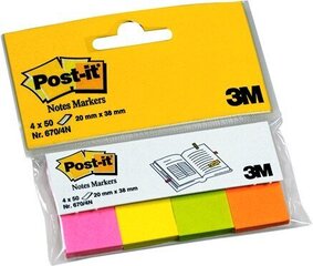 Lipnūs indeksai Post-It 20x38 mm, neoniniai, 200 vnt. цена и информация | Канцелярские товары | pigu.lt