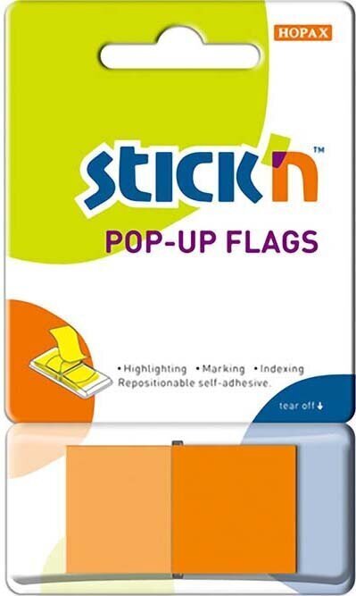 Lipnūs indeksai Stick´n 25x45 mm, 50 vnt. kaina ir informacija | Kanceliarinės prekės | pigu.lt