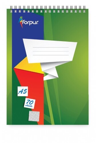 Bloknotas Forpus, A5, 70 lapų цена и информация | Sąsiuviniai ir popieriaus prekės | pigu.lt