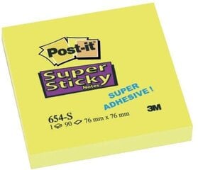 Itin lipnūs lapeliai Post-It Super sticky, 76x76 mm, 90 lapelių цена и информация | Тетради и бумажные товары | pigu.lt