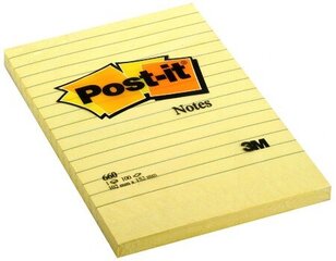 Lipnūs lapeliai užrašams Post-It Notes, 102x152 mm, 100 lapelių цена и информация | Тетради и бумажные товары | pigu.lt