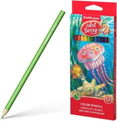 Цветные карандаши шестигранные ArtBerry, 12 цветов цена и информация | Принадлежности для рисования, лепки | pigu.lt