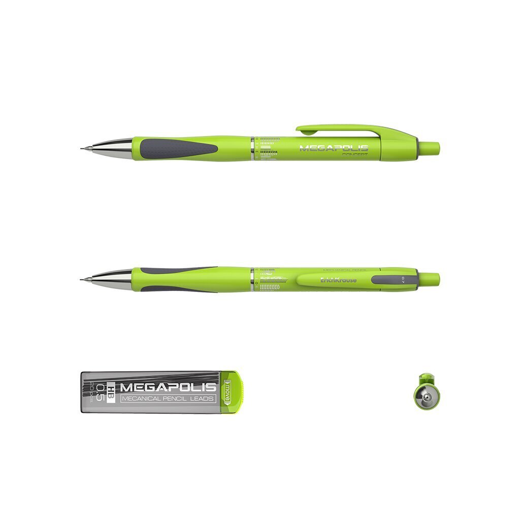 Mechaninis pieštukas ErichKrause® MEGAPOLIS Concept su 20 0,7 mm storio grafito šerdelių rinkiniu, HB (lizdinėje plokštelėje po 1 vnt.) цена и информация | Rašymo priemonės | pigu.lt