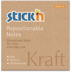 Lipnūs lapeliai Stick´N Kraft, 76x76 mm, 100 lapelių kaina ir informacija | Sąsiuviniai ir popieriaus prekės | pigu.lt