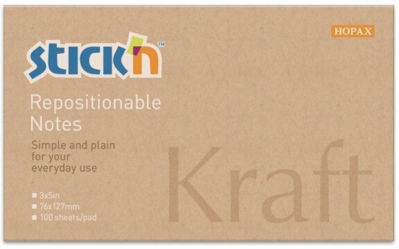 Lipnūs lapeliai Stick´N Kraft, 76x127 mm, 100 lapelių цена и информация | Sąsiuviniai ir popieriaus prekės | pigu.lt