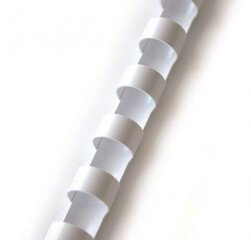 Plastikinės įrišimo spiralės, 6mm, 100vnt, baltos sp. kaina ir informacija | Kanceliarinės prekės | pigu.lt