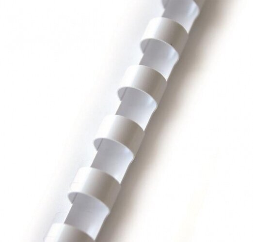 Plastikinės įrišimo spiralės, 10mm, 100vnt, baltos sp. kaina ir informacija | Kanceliarinės prekės | pigu.lt