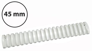 Plastikinės įrišimo spiralės, 45mm, 50vnt, baltos sp. kaina ir informacija | Kanceliarinės prekės | pigu.lt