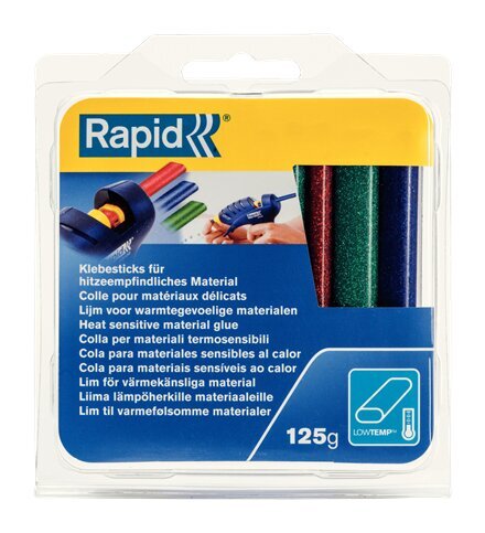 Spalvotos klijų lazdelės blisteryje Rapid Oval, 9,5 mm, 125 g цена и информация | Mechaniniai įrankiai | pigu.lt