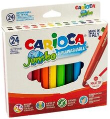 Flomasteriai Carioca Jumbo, 24 spalvų цена и информация | Принадлежности для рисования, лепки | pigu.lt