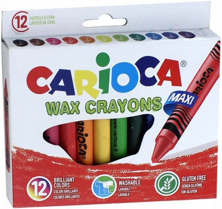 Vaškinės kreidelės Carioca Jumbo, 12 spalvų kaina ir informacija | Piešimo, tapybos, lipdymo reikmenys | pigu.lt