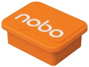 Magnetai Nobo, 18x22mm, oranžiniai, 4 vnt. kaina ir informacija | Kanceliarinės prekės | pigu.lt