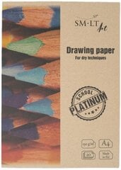 Piešimo popierius aplanke SM-LT Platinum, A4, 170 g/m2, 20 lapų цена и информация | Тетради и бумажные товары | pigu.lt