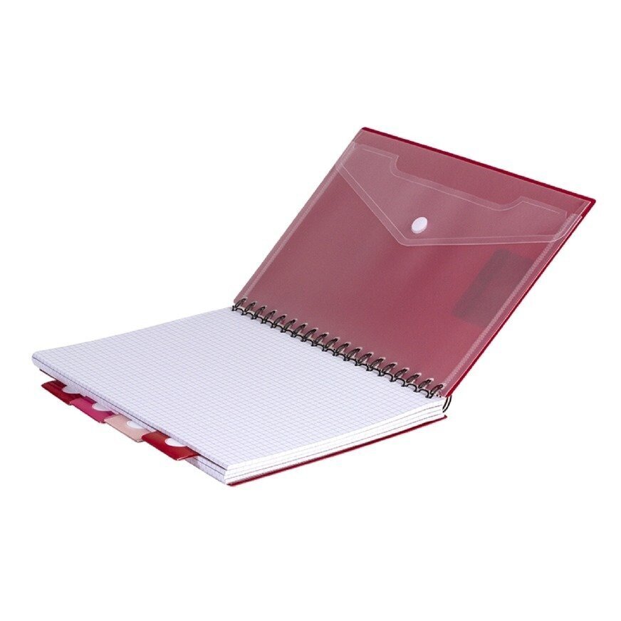 Sąsiuvinis su spirale Coolpack, A5, 200 lapų, langeliais, raudonas цена и информация | Sąsiuviniai ir popieriaus prekės | pigu.lt